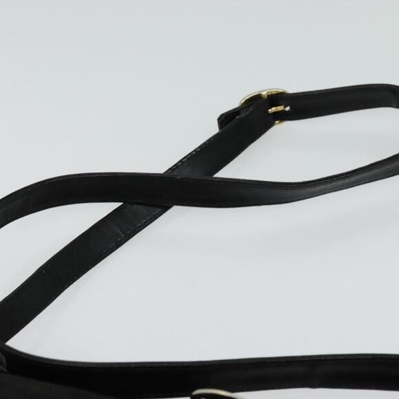 GUCCI Micro GG Canvas Shoulder Bag Leather Gold Black - Picture 8 of 16